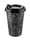 Kép 1/2 - Tuffex pohár kávé mintás tetővel 0,25l TP514 fekete