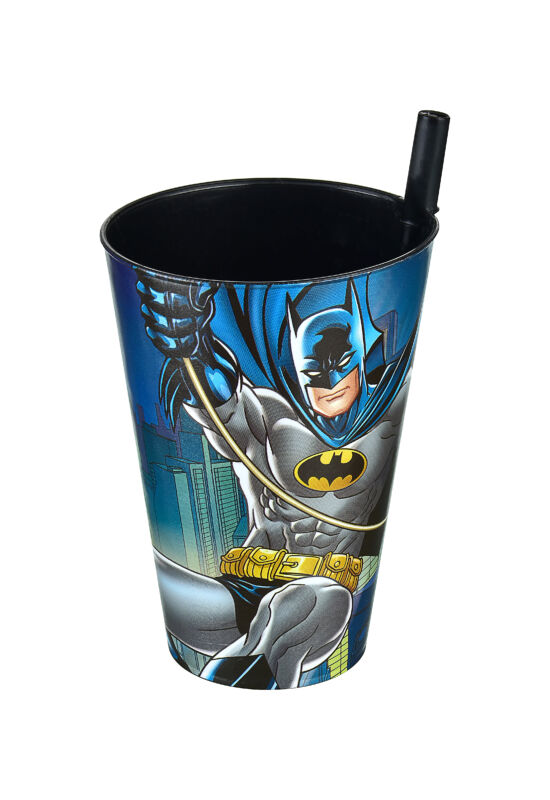 Tuffex Batman pohár szívószállal TP512-50 ÚJ front
